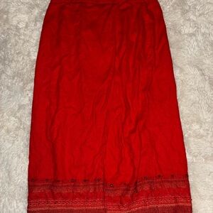 Elegant Red Women's Skirt